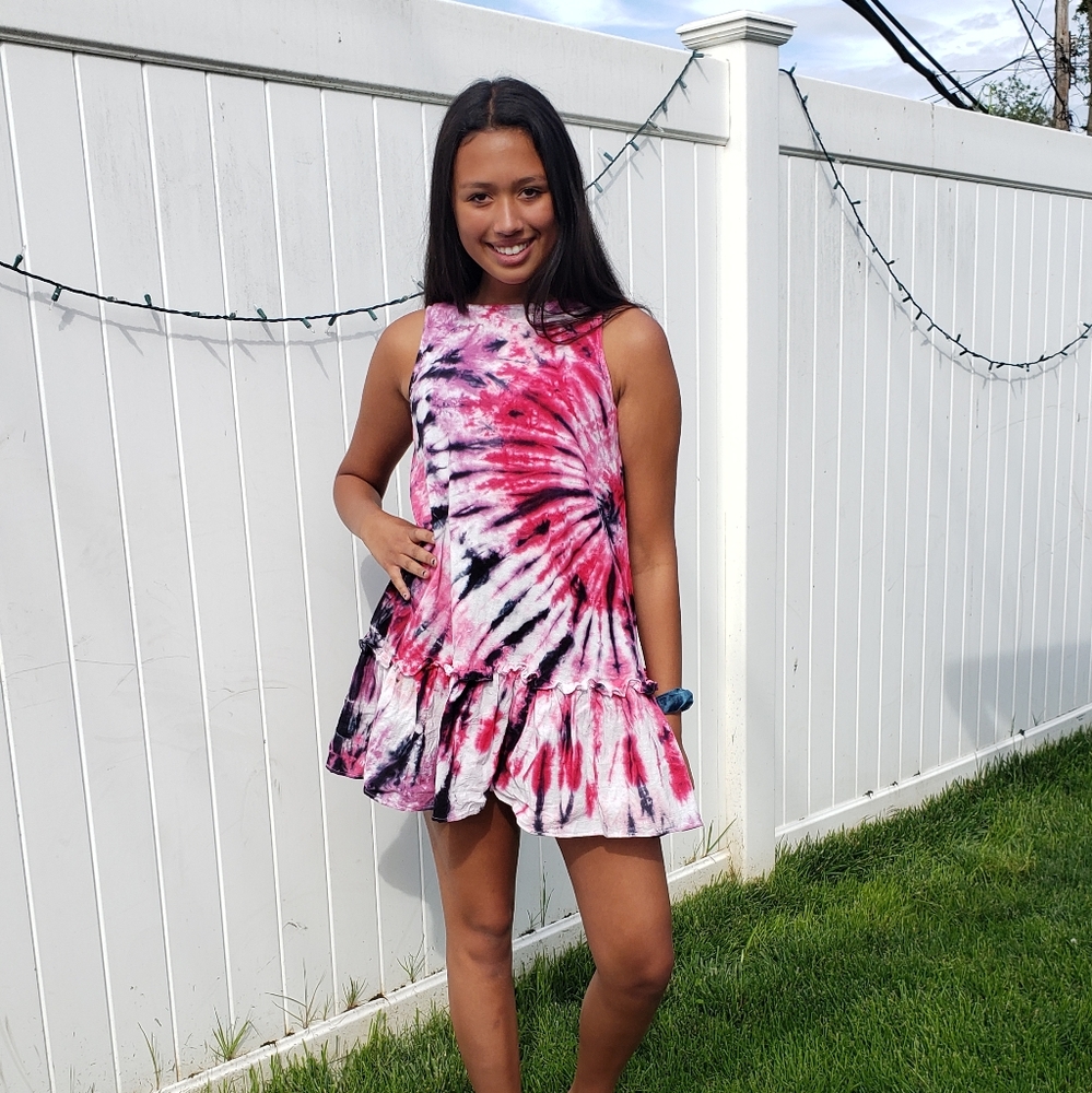 Pink Tie dye dress - Picture 1 of 2